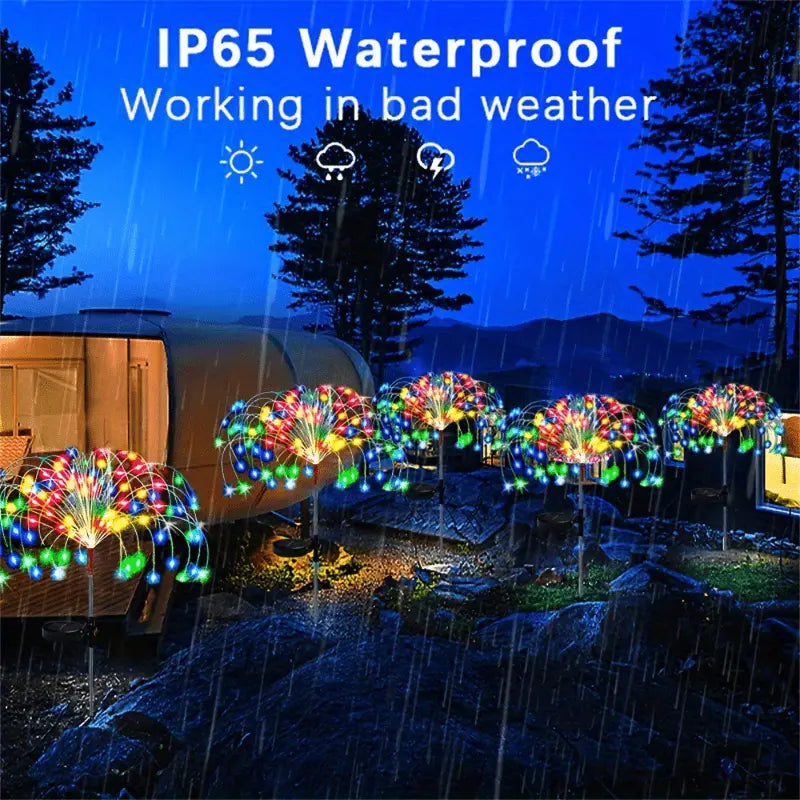 Solar Garden Firework Lights