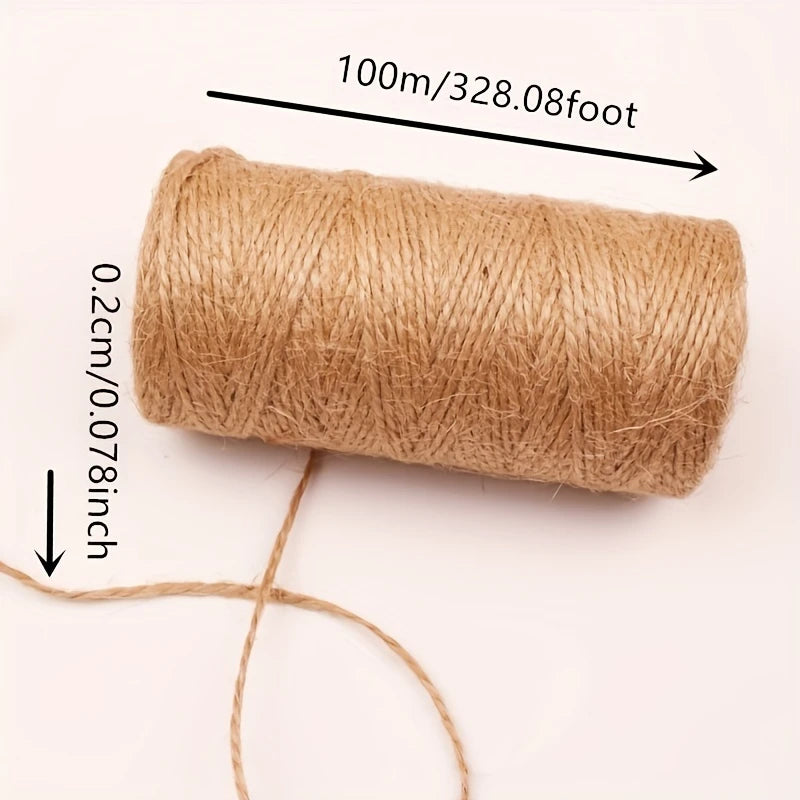 Buy 100m heavy-duty jute twine (2mm, 3-ply braided) online in Pakistan. Perfect for gardening, plant support & home projects.