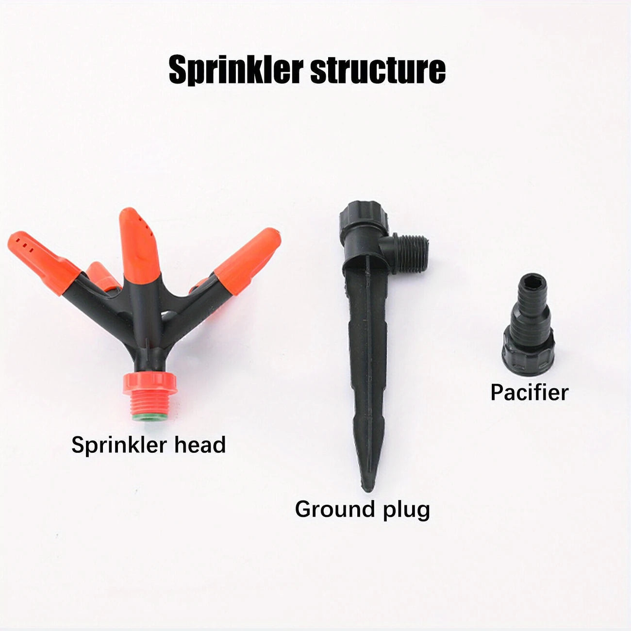 Garden Water Sprinkler 5 Head 360 Rotating