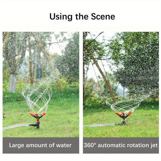 Garden Water Sprinkler 5 Head 360 Rotating