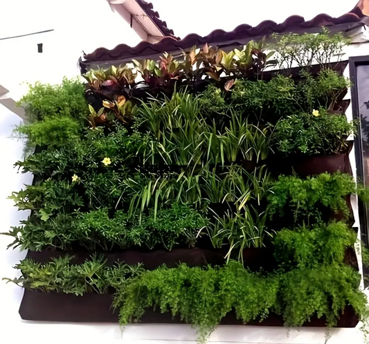 Wall-Mounted Garden Grow Bags - 9 BLACK POCKETS