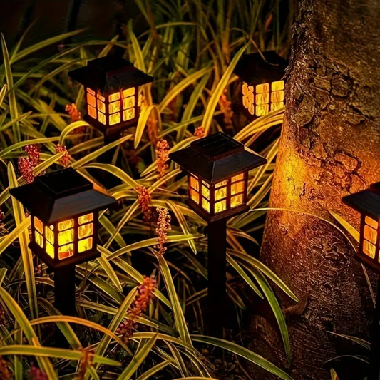 Automatic Solar Pathway Garden Lights - 6  pieces