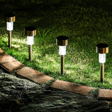 Stainless Steel Solar Lights Set - Warm Yellow - 10 lights