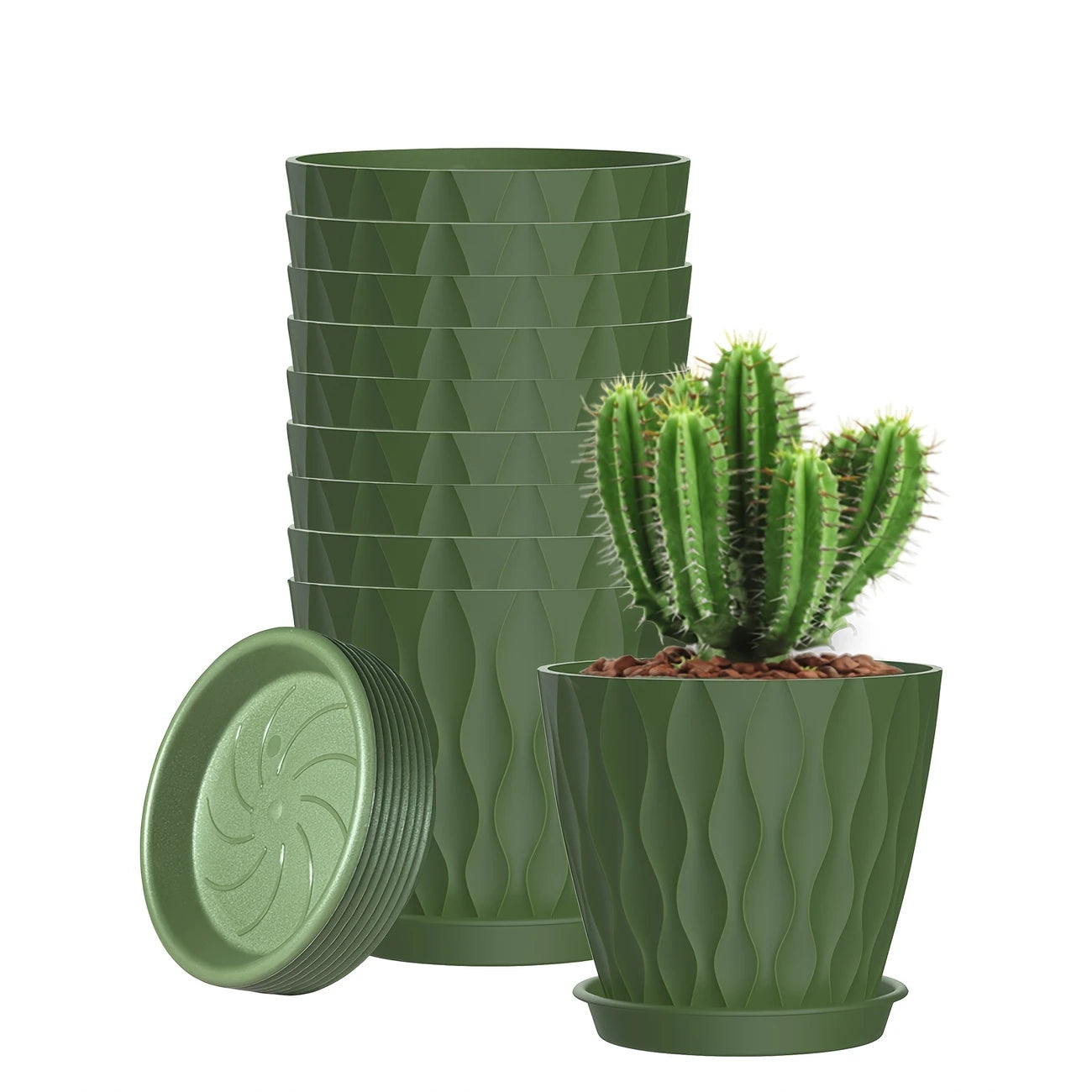 2pcs Modern Mini Plastic Planters