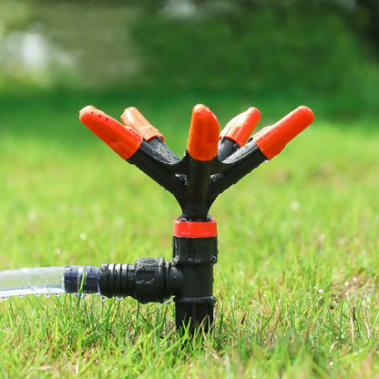 Garden Water Sprinkler 5 Head 360 Rotating