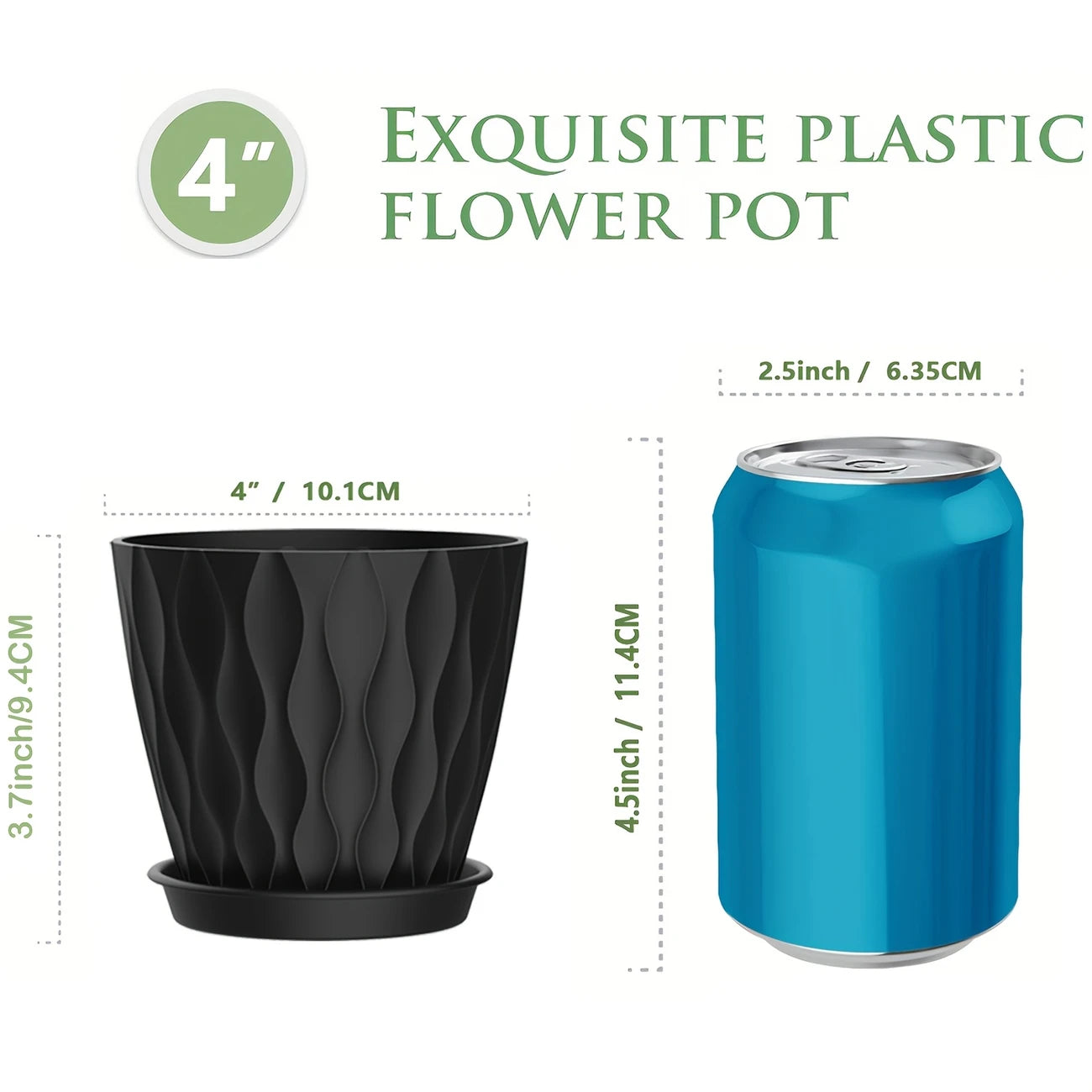 2pcs Modern Mini Plastic Planters