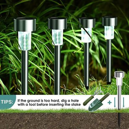 10-Pack Solar LED Stake Lights
