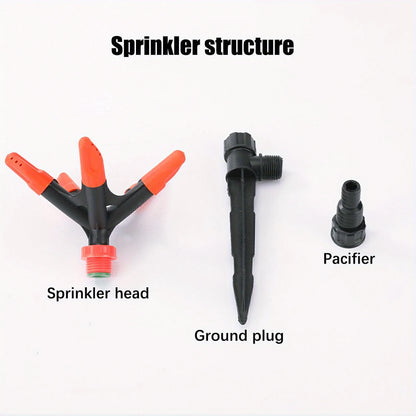 Garden Water Sprinkler 5 Head 360 Rotating