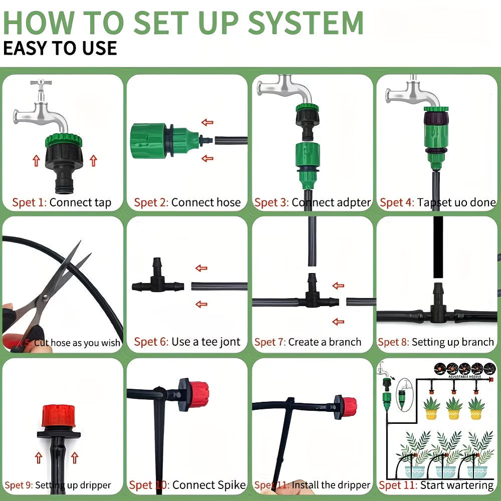 Drip Irrigation System Kit