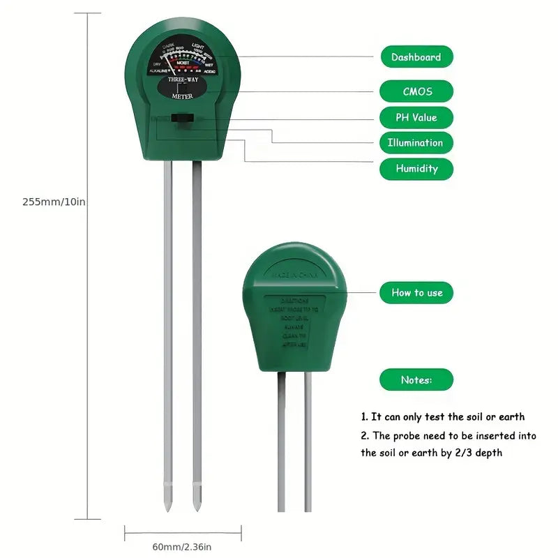 3 In 1 Soil PH Meter
