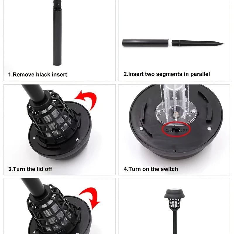 Automatic Solar Mosquito and Bug Killer Lights - 4pcs