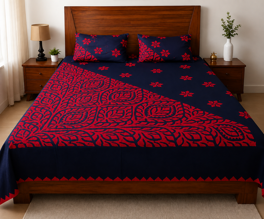 Handmade Applique Bed Set