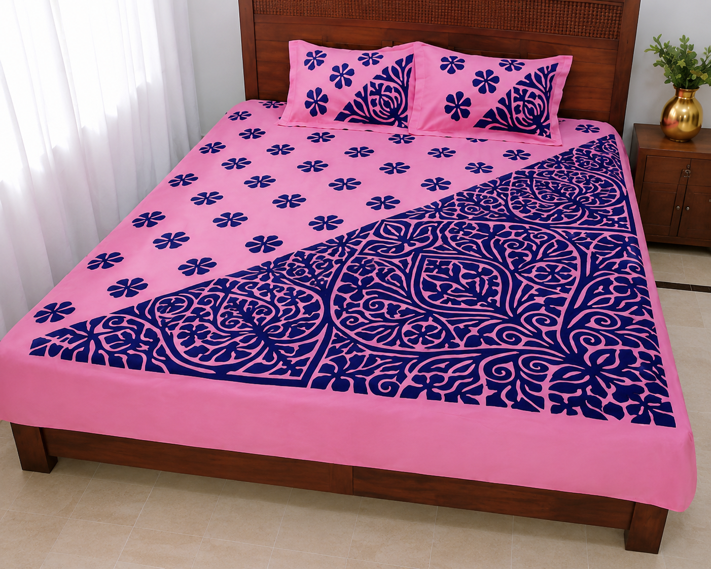 Handmade Applique Bed Set
