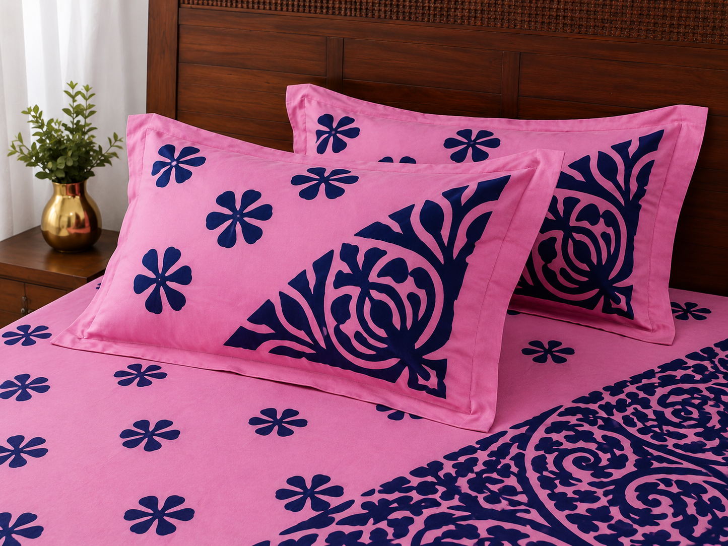 Handmade Applique Bed Set