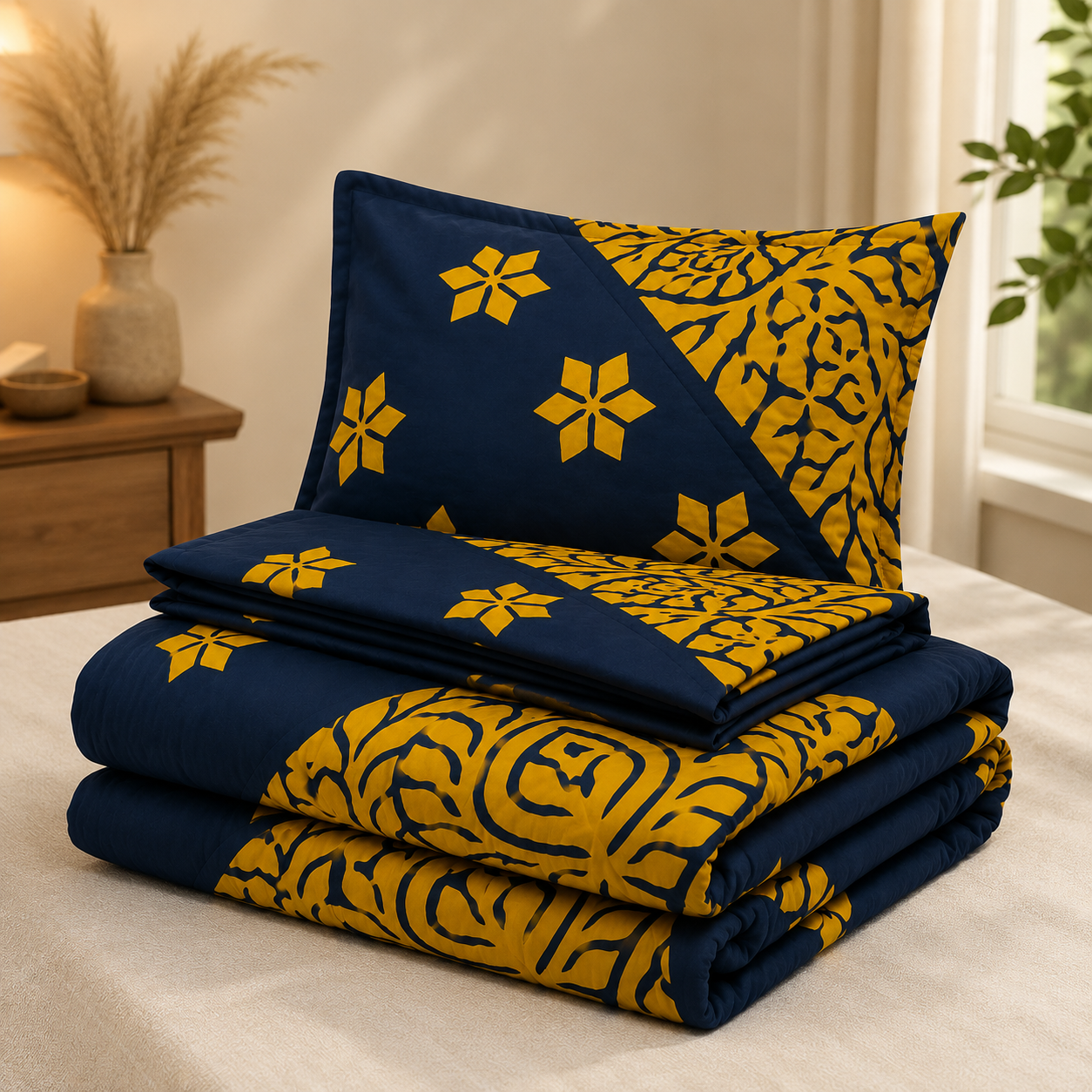 Handmade Applique Bed Set