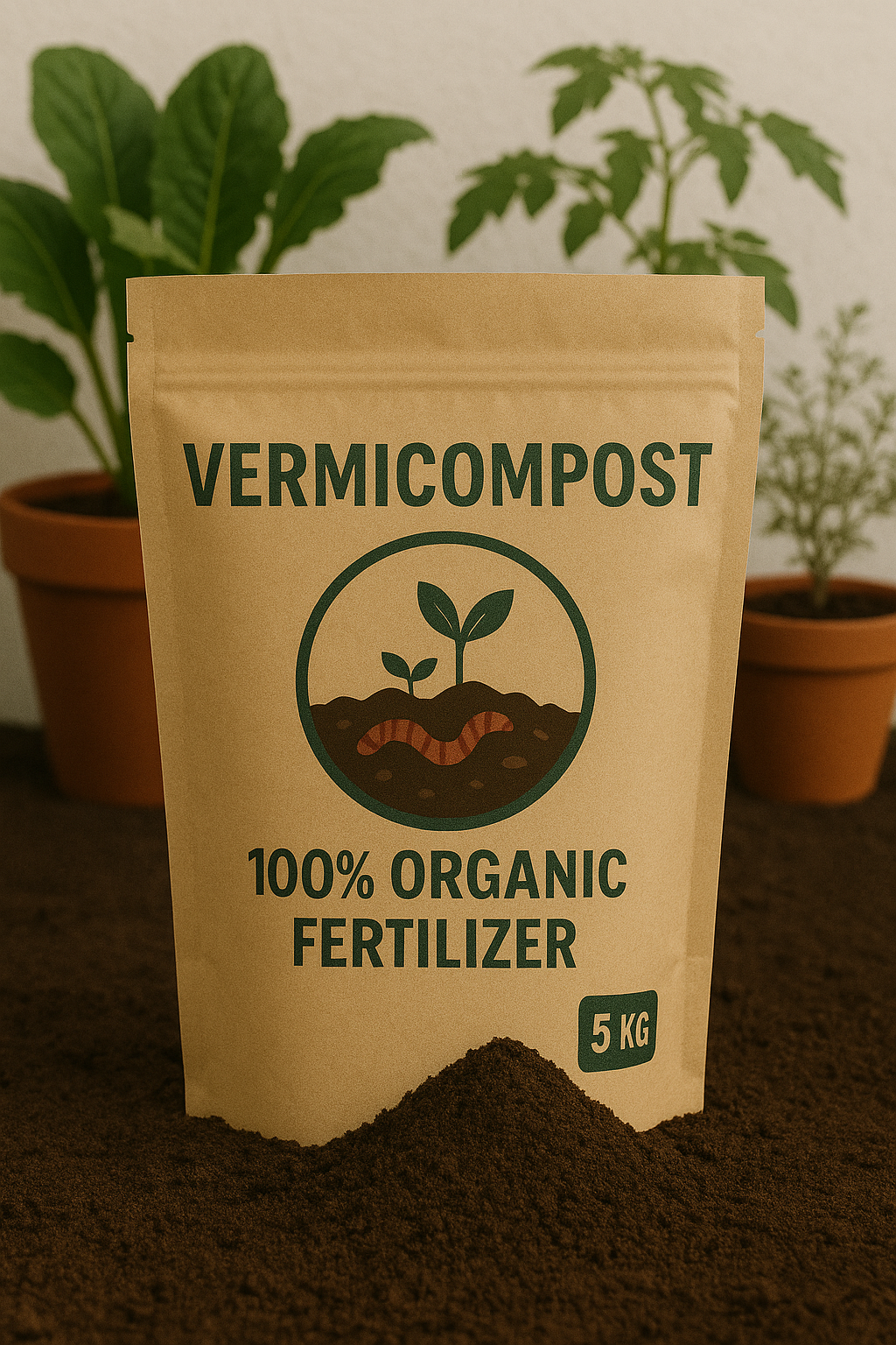 Organic Vermi Compost Fertilizer - 5KG