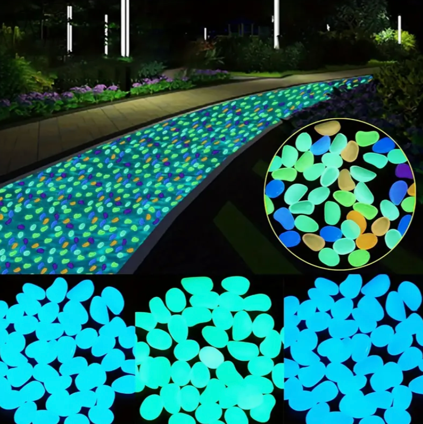 Luminous Pebbles for Garden & Pots - 100pcs