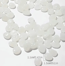 GLOW IN THE DARK Pebbles for Garden & Pots - 100pcs - White