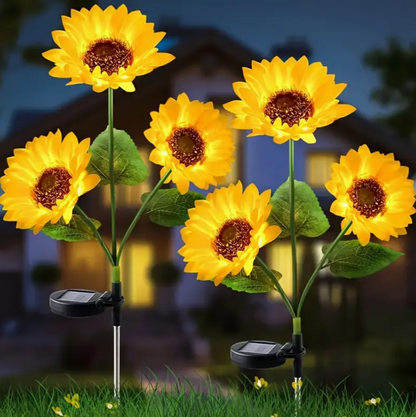 Solar-Powered Sunflower Garden Lights