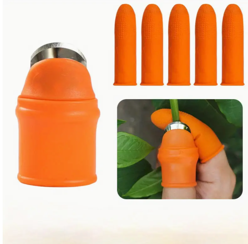 Set of 5 silicone thumb knife & vegetable pickers