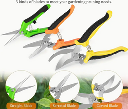 3 pcs Garden Pruning Shears Stainless Steel Set