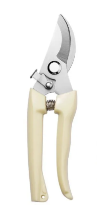 Pruning shears with beige handles
