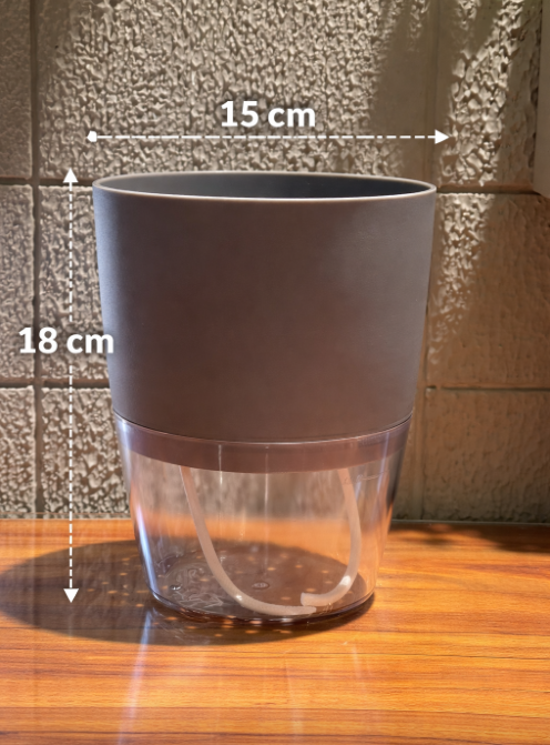 3pcs Self-Watering Planters - Gray colored