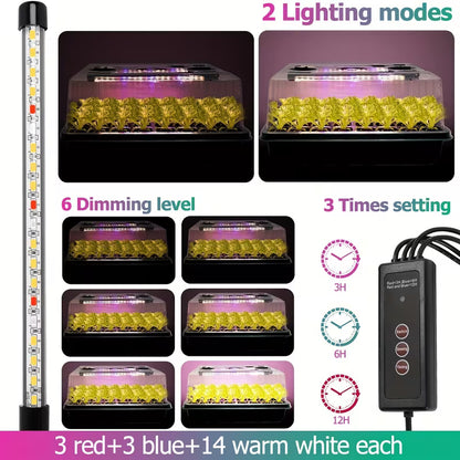 Versatile Seed Starter Kit with LED Lights 2 PCs
