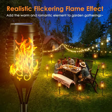 Automatic Solar Flame Lights 4pcs Outdoor Garden Decor