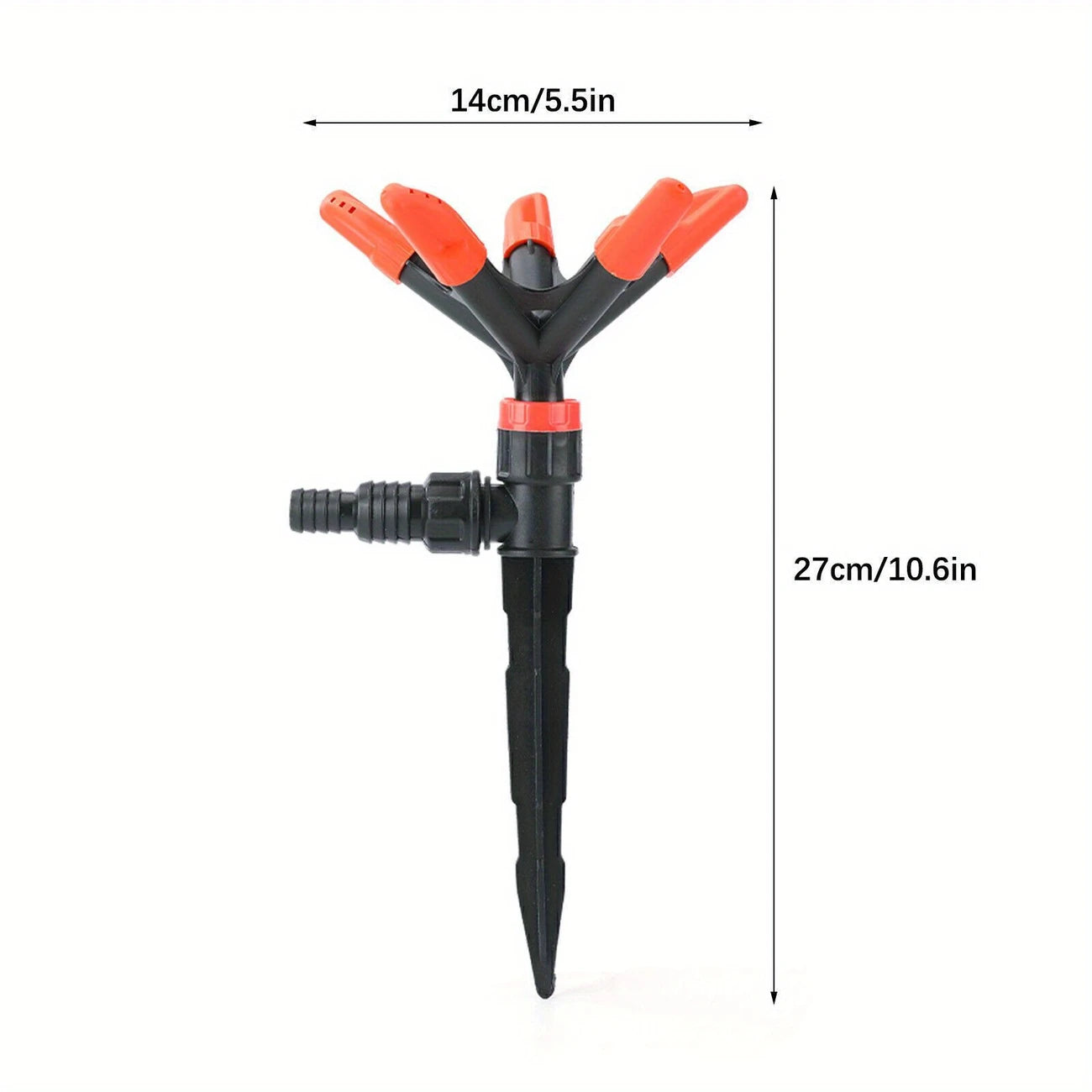 Garden Water Sprinkler 5 Head 360 Rotating