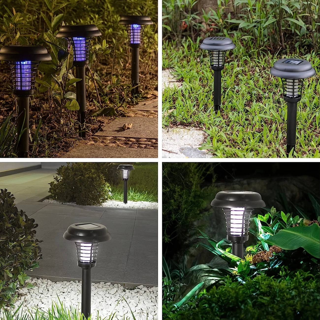 Automatic Solar Mosquito and Bug Killer Lights - 4pcs