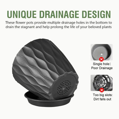 2pcs Modern Mini Plastic Planters