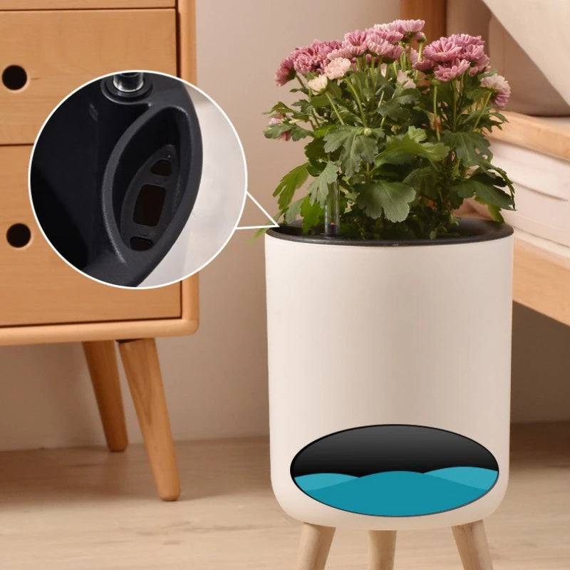 Minimalist Design Self-Watering Standing Pot - with water level indicator