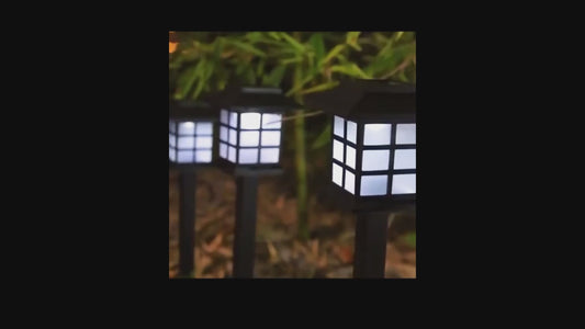 Automatic Solar Pathway Garden Lights 6pcs Waterproof LED